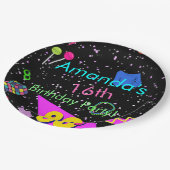 80er Jahre, zurück in die 80er Jahre, Teller jeden (Schrägansicht)