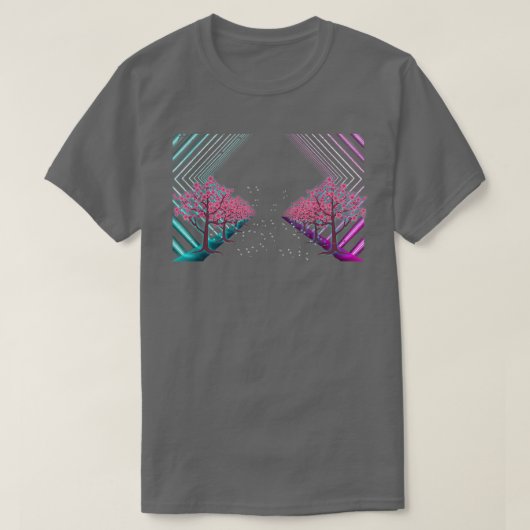 80er Japanische Blume Sakura Tree Vaporwave Cherry T-Shirt (Design vorne)