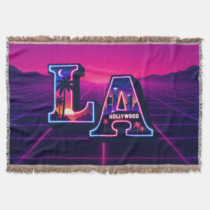 80er Kalifornien Style Neon LA Typografie Kunst Decke