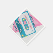 80er Kassette Retro Vintag Paper Napkin Serviette (Ecke)