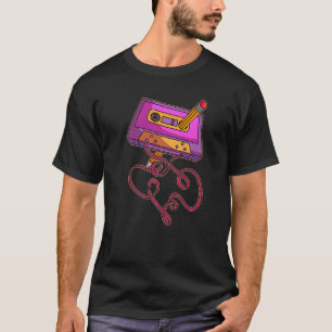 80er Kassettenband Bleistift 1980er Retro Vintage T-Shirt