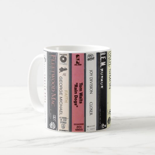 80er-Kassettenband Kaffeetasse (Vorderseite Links)