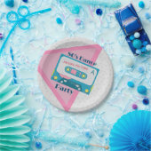 80er-Kassettenpapier-Teller, 9" quadratische Papie Pappteller (Party)