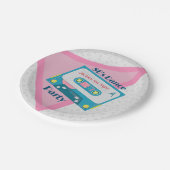 80er-Kassettenpapier-Teller, 9" quadratische Papie Pappteller (Schrägansicht)