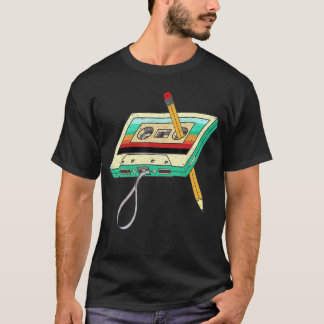 80er Kassettenstift 1980er Retro Vintage Rückblick T-Shirt