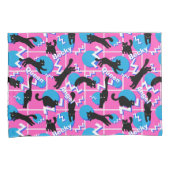 80er Katzen Name Pink Geometric Memphis Muster Kissenbezug (Vorderseite-Rechts)