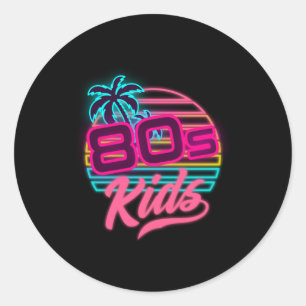 80er Kinder 1980 Vintage 80er Liebhaber 80er Kostü Runder Aufkleber