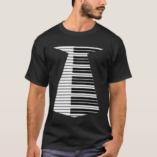 80er Klavier Krawatte für Retro Musiklehrer Keyboa T-Shirt