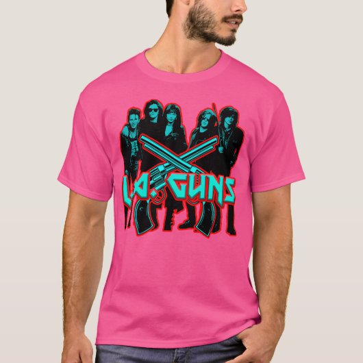 80er La Glam Metal Guns T-Shirt (Vorderseite)