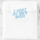 80er Lover Quadratischer Aufkleber (Tasche)