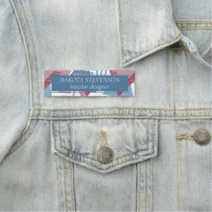 80er Lunar Abstrakt Coastal Memphis Pastel Forme Namensschild
