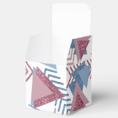 80er Lunar Abstrakt | Dusty Mauve Pink und Blau Geschenkschachtel (Geöffnet)