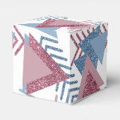 80er Lunar Abstrakt | Dusty Mauve Pink und Blau Geschenkschachtel (Rückseite)