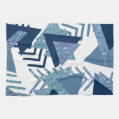 80er Luxe Abstrakt | Türkische und blau-braune For Geschirrtuch (Horizontal)