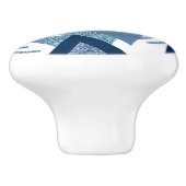 80er Luxe Abstrakt | Türkische und blau-braune For Keramikknauf (Seitenansicht)