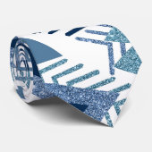 80er Luxe Abstrakt | Türkische und blau-braune For Krawatte (Gerollt)