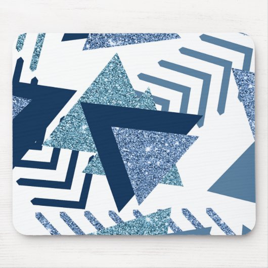 80er Luxe Abstrakt | Türkische und blau-braune For Mousepad (Vorne)