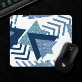 80er Luxe Abstrakt | Türkische und blau-braune For Mousepad