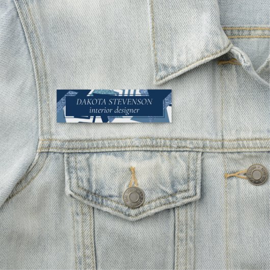 80er Luxe Abstrakt | Türkische und blau-braune For Namensschild (Beispiel)