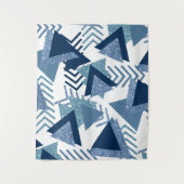 80er Luxe Abstrakt | Türkische und blau-braune For Wandteppich (Vorderseite)