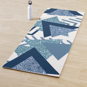 80er Luxe Abstrakt Türkische und blau-braune For Yogamatte