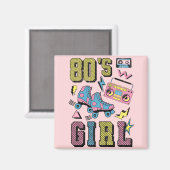 80er-Mädchen Magnet (Vorderseite/Rückseite)