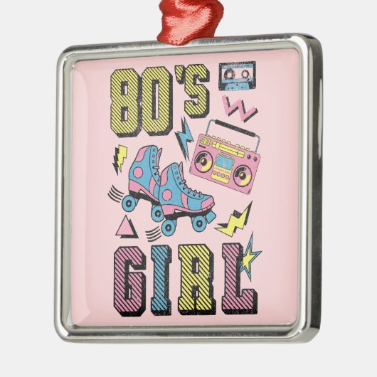 80er-Mädchen Ornament Aus Metall (Links)