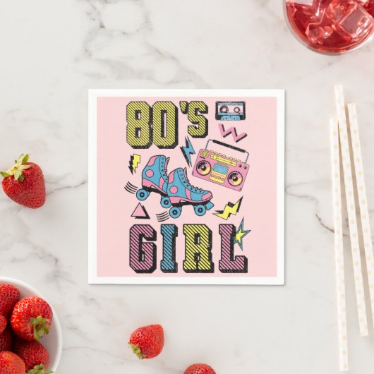 80er-Mädchen Serviette (Beispiel)