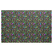 80er medizinisches Muster aus schwarzem Gewebe Stoff (Fat Quarter (45,7 x 55,9 cm))