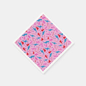80er Memphis abstrakte Formen auf rosa Serviette (Ecke)