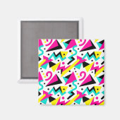 80er Memphis-Geometrie-Muster Magnet (Vorderseite/Rückseite)