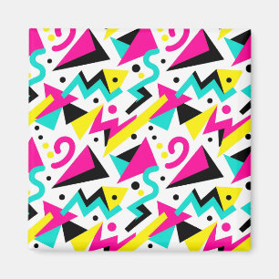 80er Memphis-Geometrie-Muster Magnet
