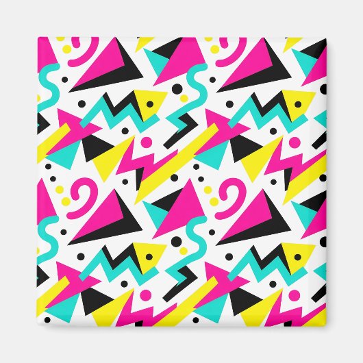 80er Memphis-Geometrie-Muster Magnet (Vorne)