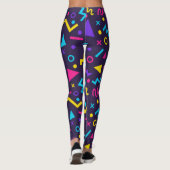 80er Memphis-Stil-Muster Leggings (Rückseite)