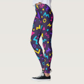 80er Memphis-Stil-Muster Leggings (Links)