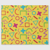 80er Memphis Style Geometric Geschenkpapier (Flach)