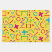 80er Memphis Style Geometric Geschenkpapier Set (Vorderseite 2)