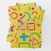 80er Memphis Style Geometric Geschenkpapier Set (Beispiel)