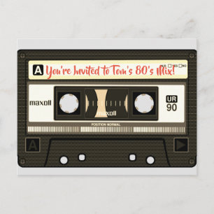 80er-Mix-Tape-Personalisierte Postkarte