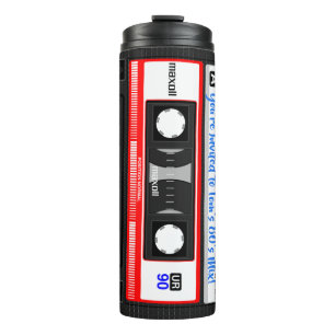 80er-Mix-Tape Personalisiertes Kassettenband Thermosbecher