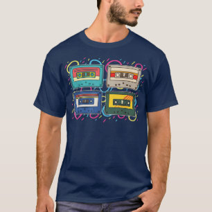 80er Mixtape 1980er Music Lover Retro Cassette T-Shirt