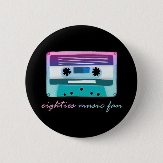 80er Music Fan Button (Vorderseite)