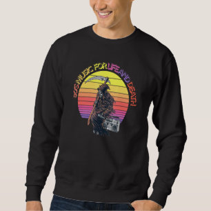 80er Music for Life and Death Retro Sunset Grim Re Sweatshirt
