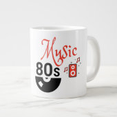 80er Music - Jumbo-Tasse (Vorderseite Rechts)