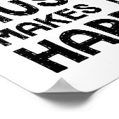 80er Music macht mich glücklich Poster (Ecke)