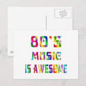 80er Music Postkarte (Vorne/Hinten)