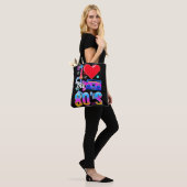 80er Music Radio Liebe Achtzig Disco Tasche (Am Model)