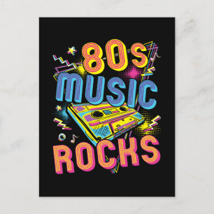 80er Music Rocks 1980er Rock Postkarte