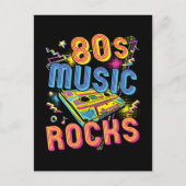 80er Music Rocks 1980er Rock Postkarte (Vorderseite)