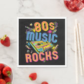 80er Music Rocks 1980er Rock Serviette (Beispiel)
